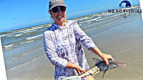 The one where Karen catches her first SHARK on the beach