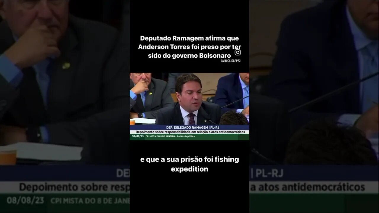 Deputado Ramagem afirma que Anderson Torres foi preso por ter sido do governo Bolsonaro
