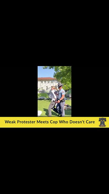 Weak Protester Meets Cop Who Doesn't Care