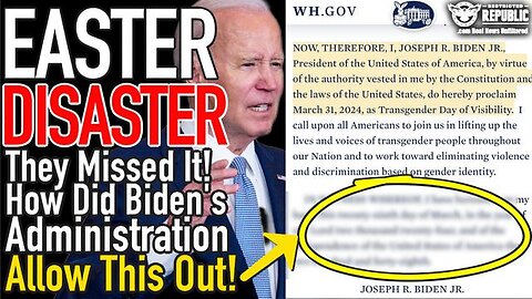 EASTER DISASTER! THEY MISSED IT! HOW DID BIDEN'S ADMINISTRATION ALLOW THIS OUT!