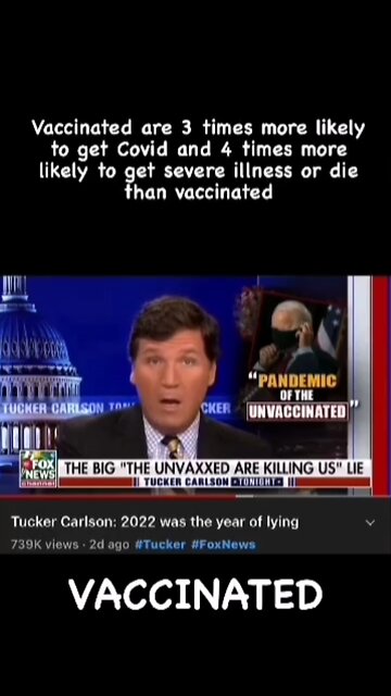 VACCINATED ARE 3 TIMES MORE LIKELY TO GET COVID
