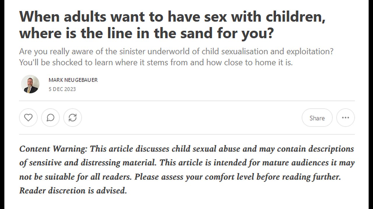 When adults want to have sex with children, where is the line in the sand for you?