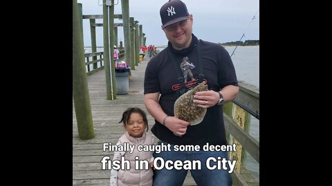 FINALLY CAUGHT SOME FLUKE! #flukefishing #oceancitymarylandfishing #oceanicfishingpier