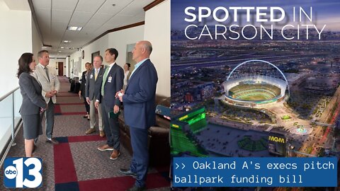 Athletics leadership pitch ballpark funding bill in Carson City