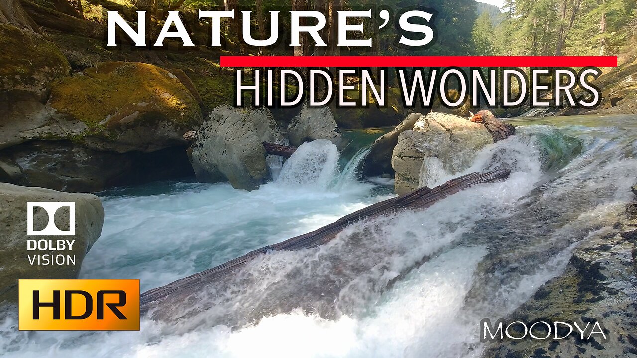 4K HDR Dolby Vision Nature Video - Hidden Wonders of Nature - Turquiose River Flow