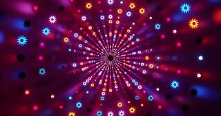 👍 VJ LOOP NEON tunnel with neon stars [abstract tunnel screensaver 4k free]