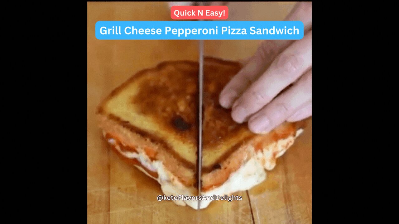 Grill Cheese Pepperoni Pizza Sandwich