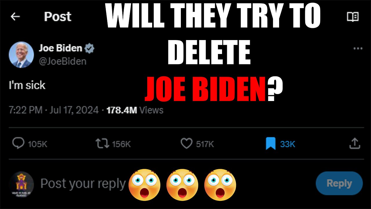 Will They Try To Delete Joe Biden & Blame Sickness??