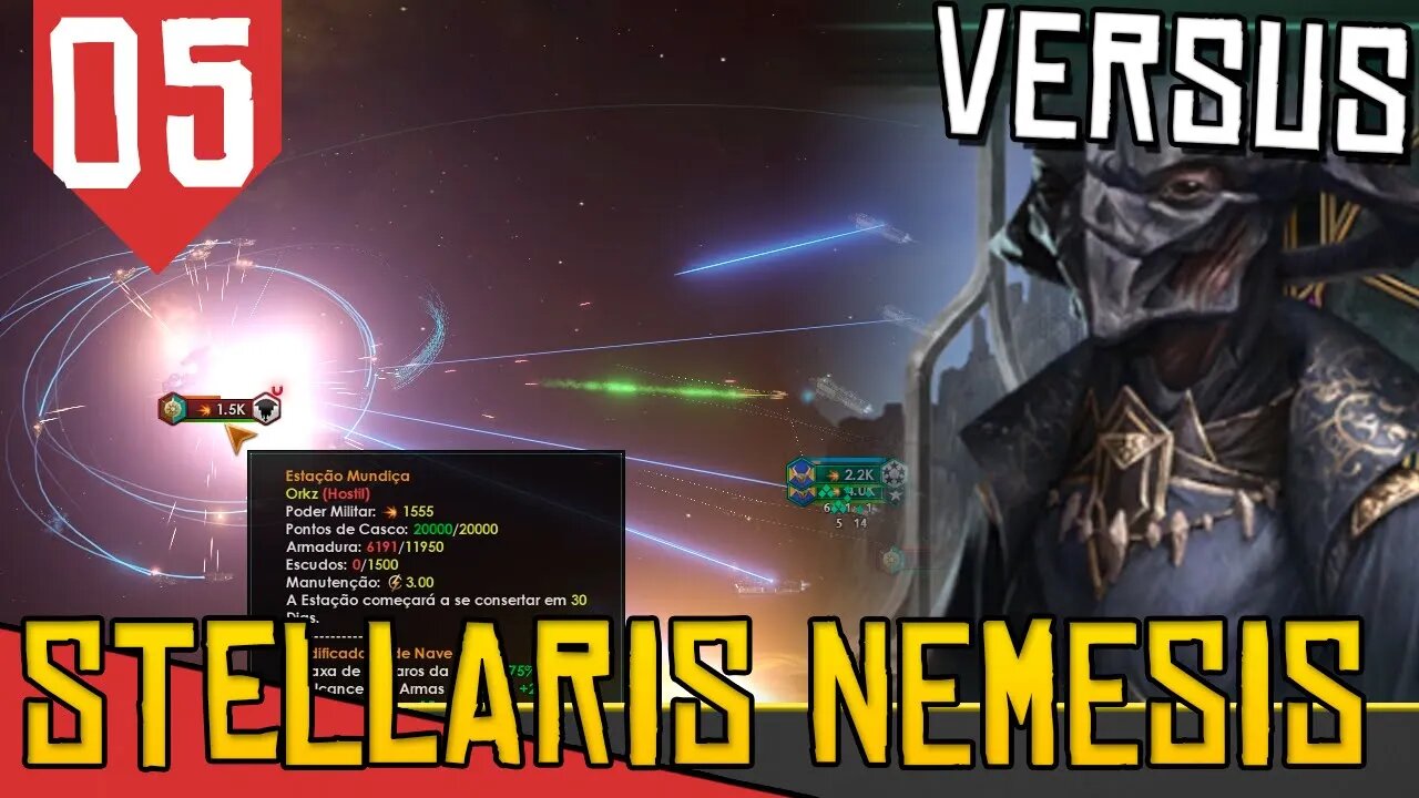 Nossa PRIMEIRA GUERRA - Stellaris Versus Império #05 [Gameplay Arkantos PT-BR]