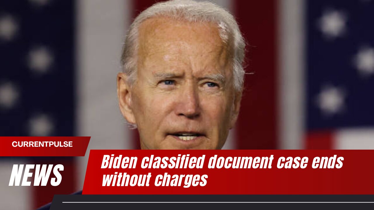 Biden classified document case ends without charges