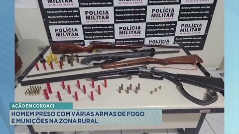 Homem preso com várias armas de fogo e munições no Distrito de Conceição de Tronqueiras