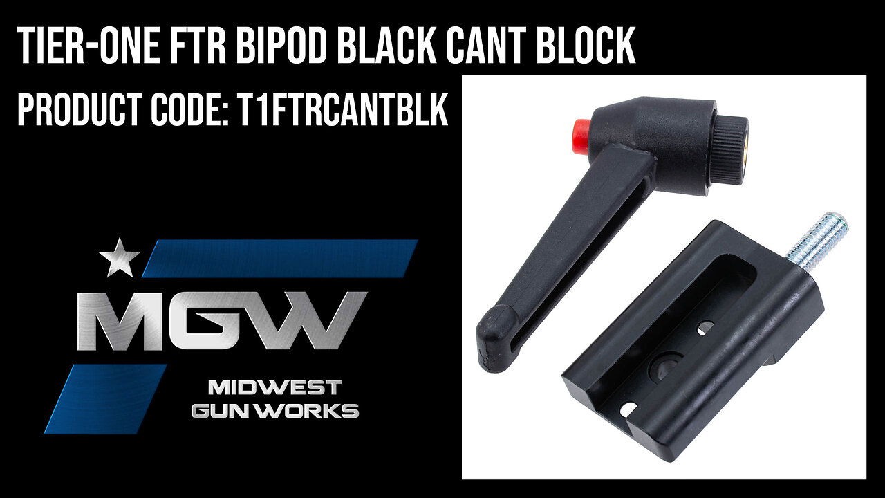 Tier-One FTR Bipod Black Cant Block - T1FTRCANTBLKB