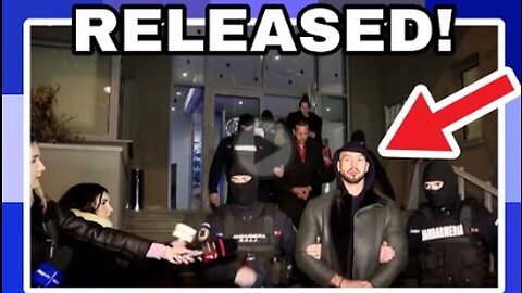 Andrew Tate Gets RELEASED After Being Arrested FULL FOOTAGE