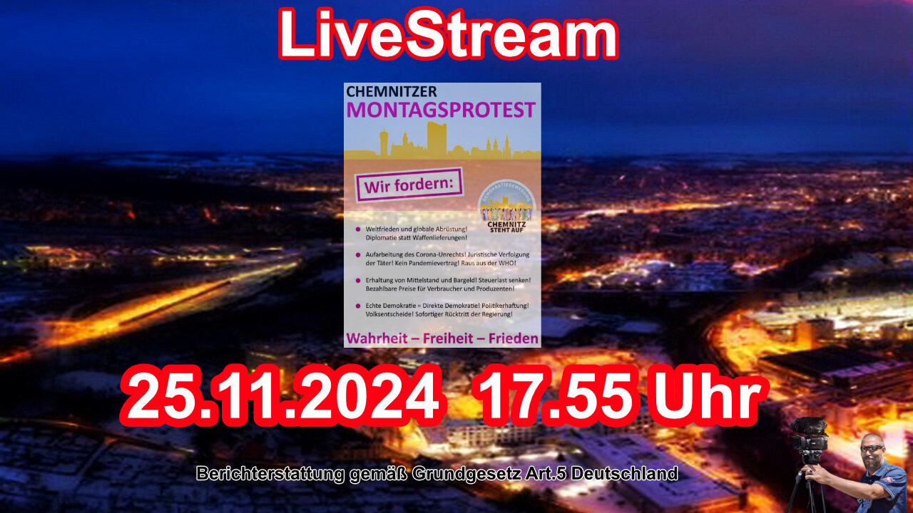 Live Stream Chemnitzer Montagspostest: For a better future and global disarmament!