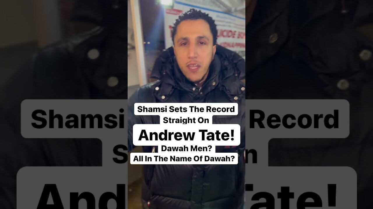 Shamsi Sets The Record Straight On Andrew Tate!