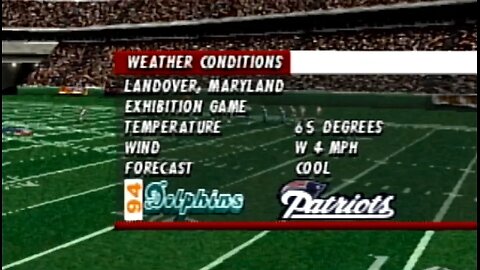 Madden 98 - Dolphins vs Patriots (PS1/PS2)