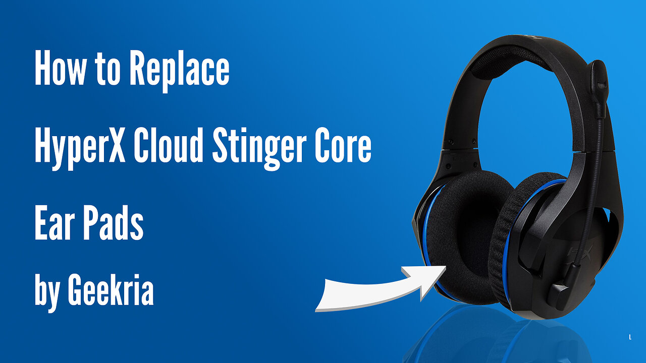 How to Replace HyperX Cloud Stinger Core Headphones Ear Pads / Cushions | Geekria