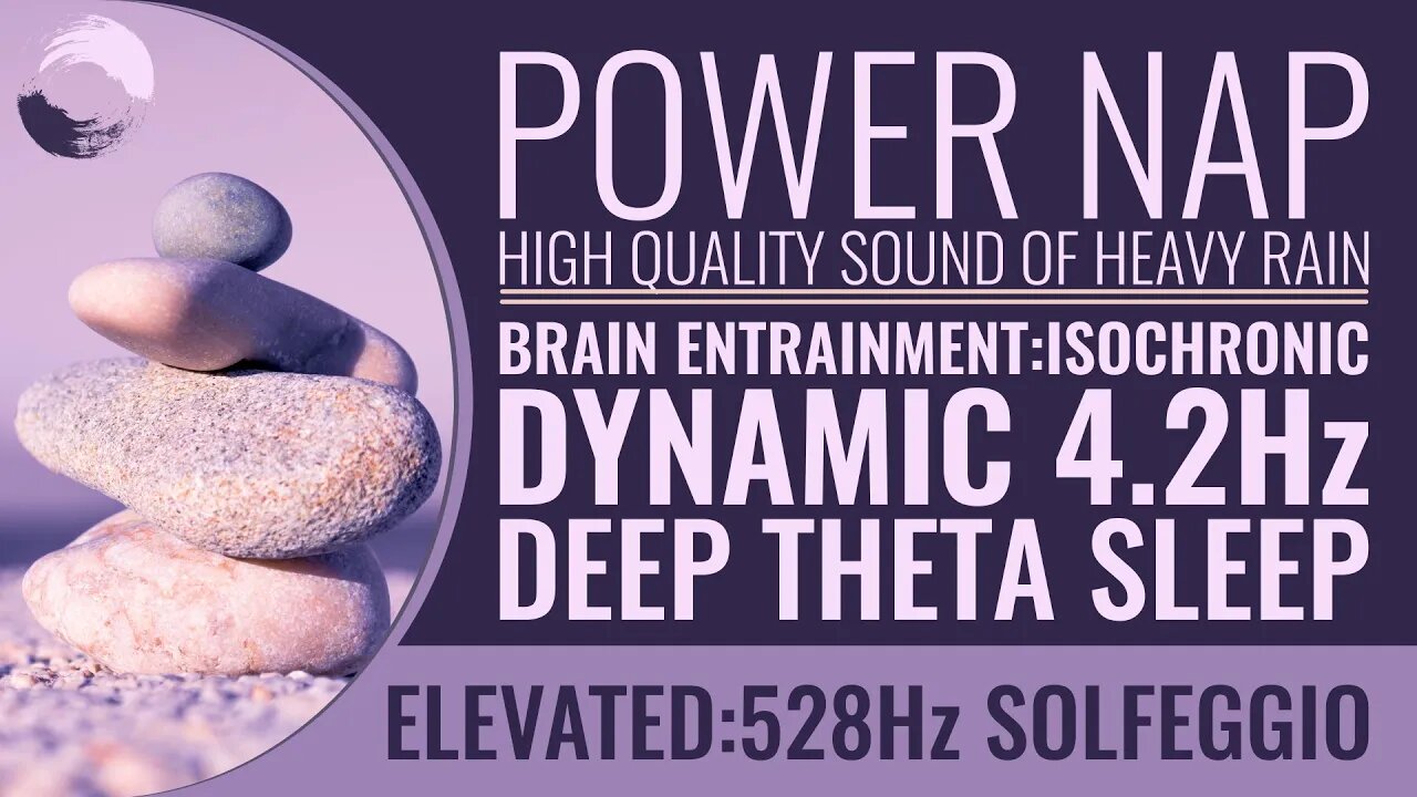 20 minute Power Nap 528Hz Elevated Isochronic dynamic 14.7Hz - 4.2Hz Deep Theta Sleep w Black Screen