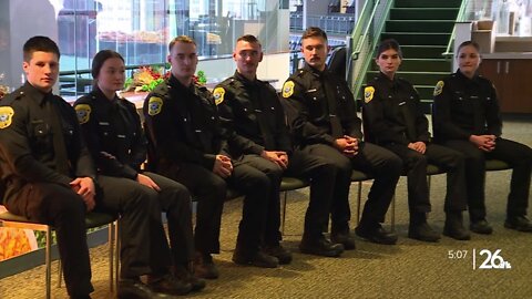 Green Bay Police Department swears in seven officers at Lambeau Field