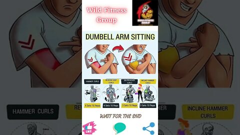 🔥Dumbell arm sitting🔥#shorts🔥#wildfitnessgroup🔥1 August 2022🔥