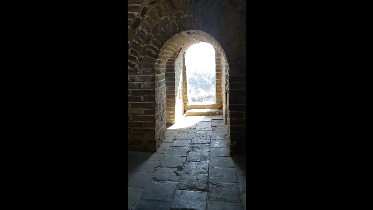 Inside the Great Wall of china