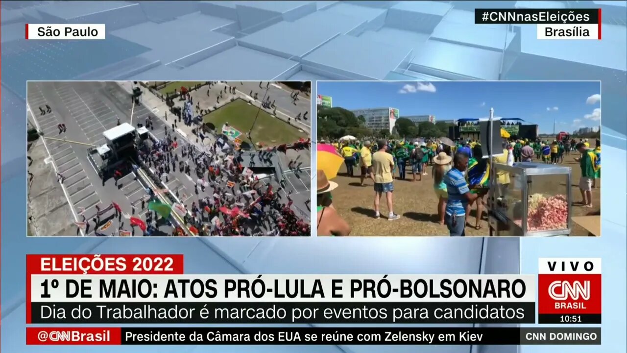 As manifestações pelo Brasil Lula x Bolsonaro .