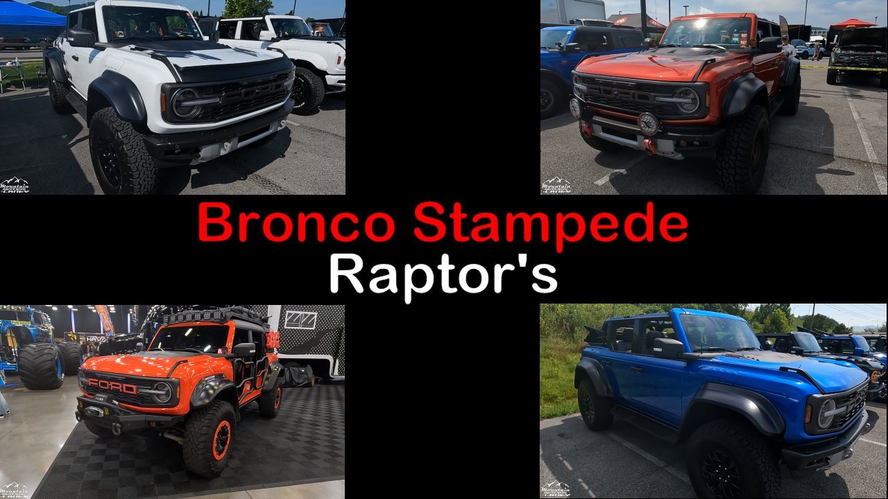 Ford Brono's at the 2023 Bronco Stampede in Pigeon Forge TN