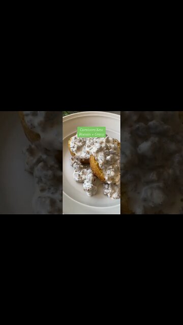 Carnivore keto biscuits and gravy #carnivorediet #carnivore #animalbased #ketodiet #ketorecipes
