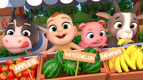 Apples and Bananas Song | Feeding Animals with Fruits & Veggie | Lalafun Nursery Rhymes & Kids Songs