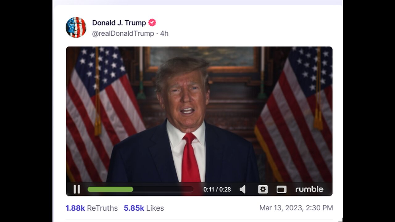Donald J Trump TS post Mar 13, 2023, 2 30 PM