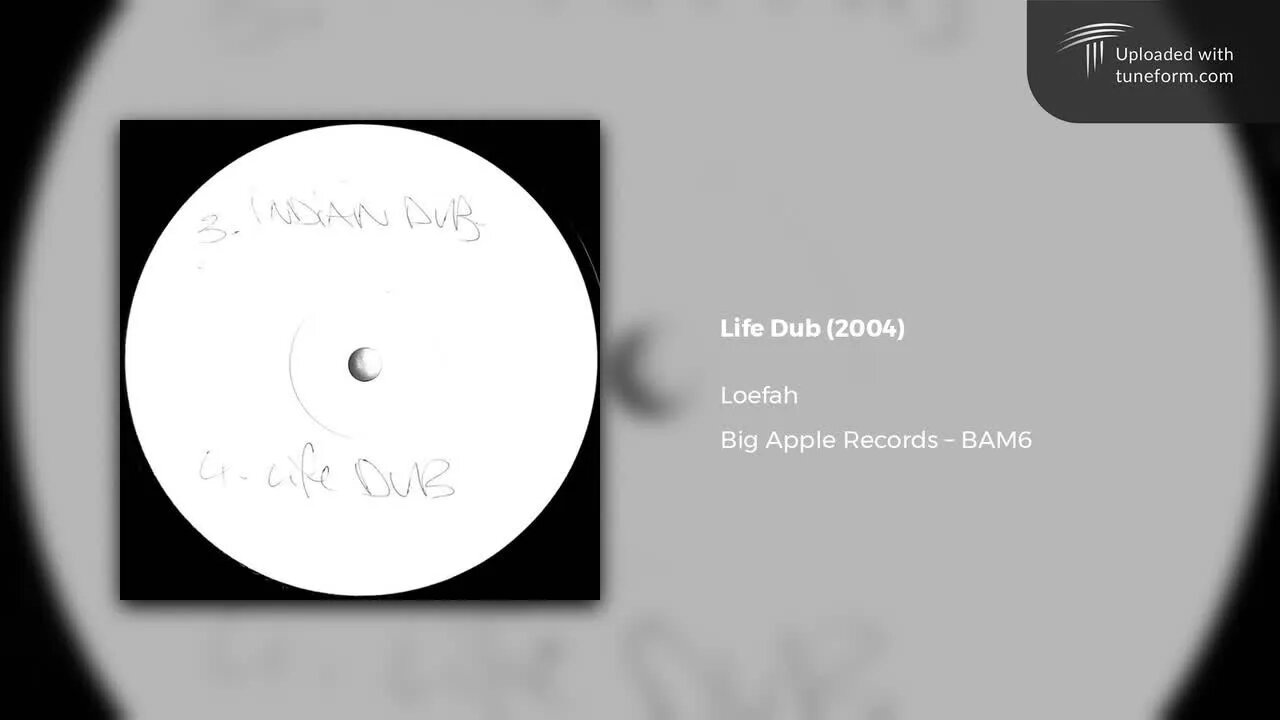 Loefah - Life Dub (Big Apple Records | BAM6) [Deep Dubstep]