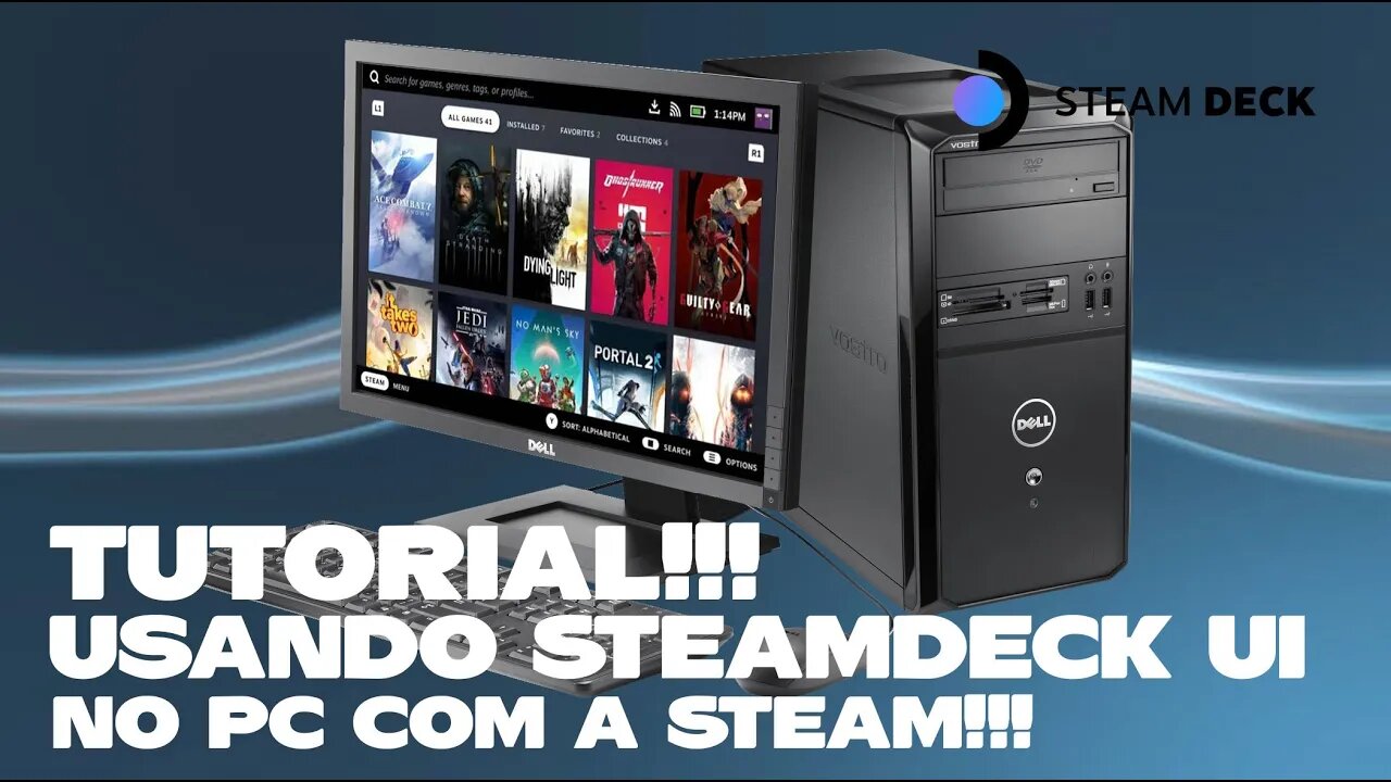 STEAM DECK UI NO PC É INCRÍVEL!!!! - TUTORIAL RÁPIDO E FÁCIL!!!!