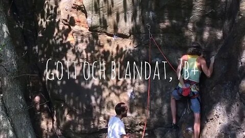 Långbeta: Gott och blandat, 7b+ @ Östnoraberget