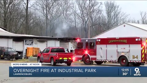 Fire at Lawrenceburg industrial park