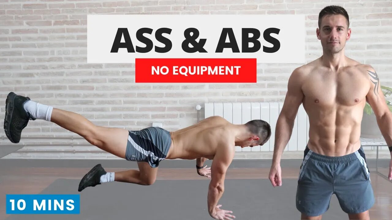 ASS & ABS in 10 Minutes! Daily Workout to Activate & Build Muscle (Glutes & Core) | No Equipment