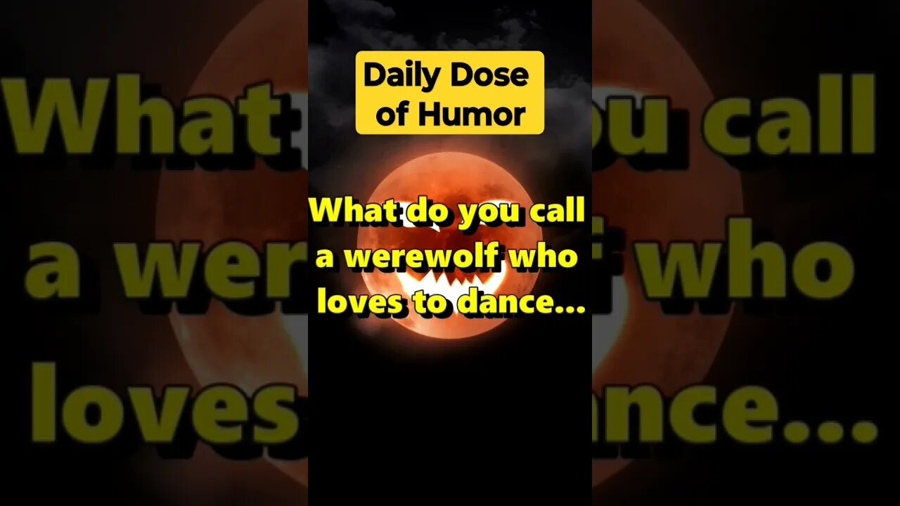 "What do you call a werewolf who loves to dance?" #shorts #Funny #Subscribe