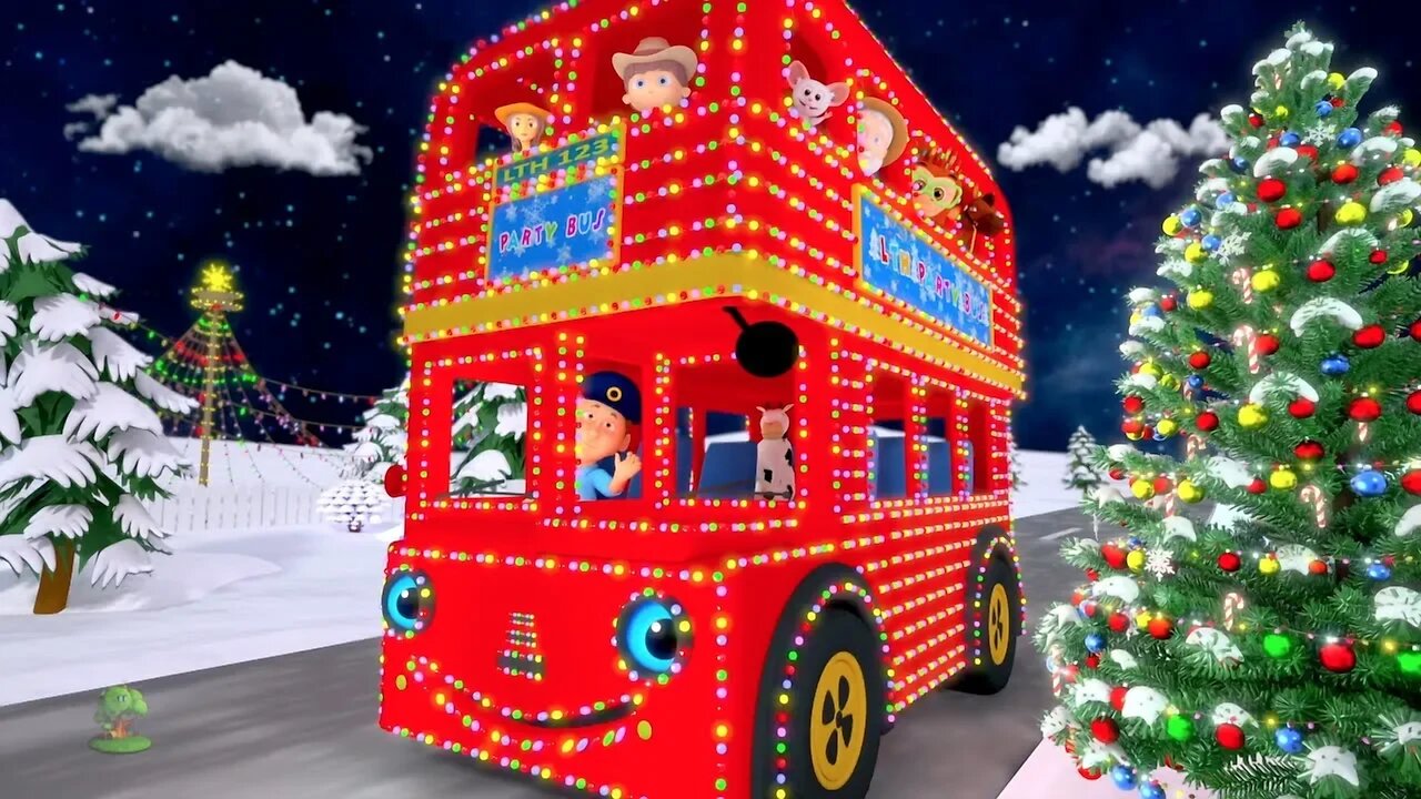 Christmas Wheels on the Bus | Kids Songs & Christmas Music | Cartoons for Babies by Little Treehouse