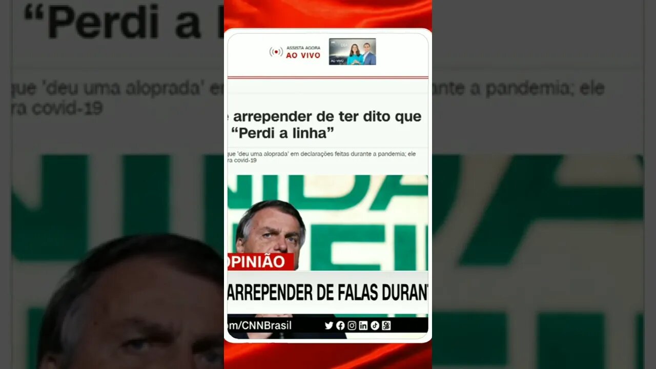 Bolsonaro o arrependido, nas vésperas das eleições todos se arrepende .