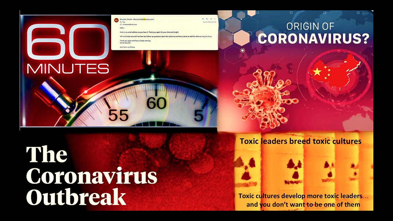 CBS News 60 Minutes USA CDC FDA Conspired to Lie About China Virus Origin Banned Archive Video Shows