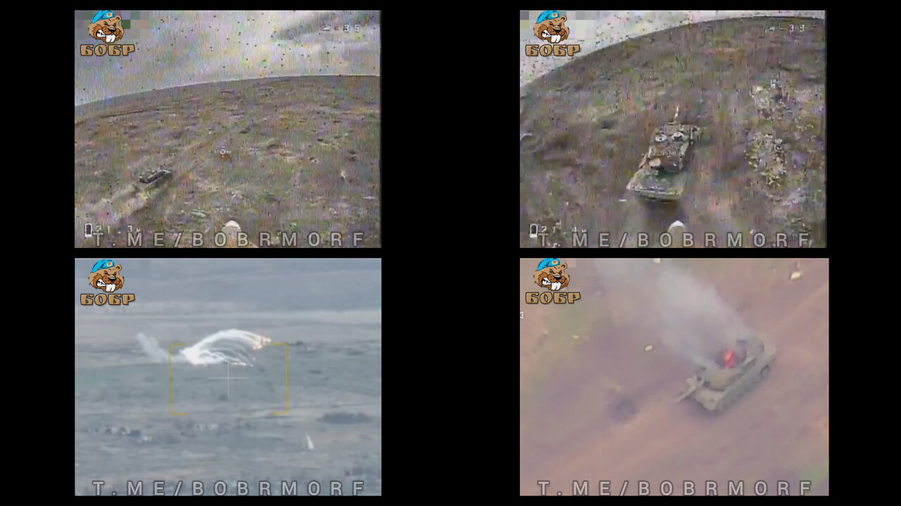 Zaporizhzhia area: Russian FPV drone burns another Leopard 2A tank