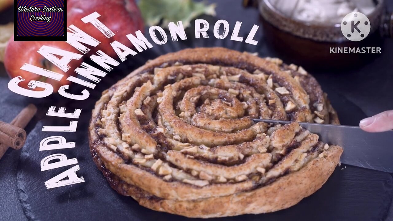 Apple Cinnamon Roll | No-Yeast Giant Roll Recipe