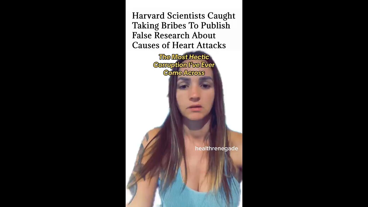 ⚠️Harvard scientists caught taking bribes to publish false research about causes of heart attack