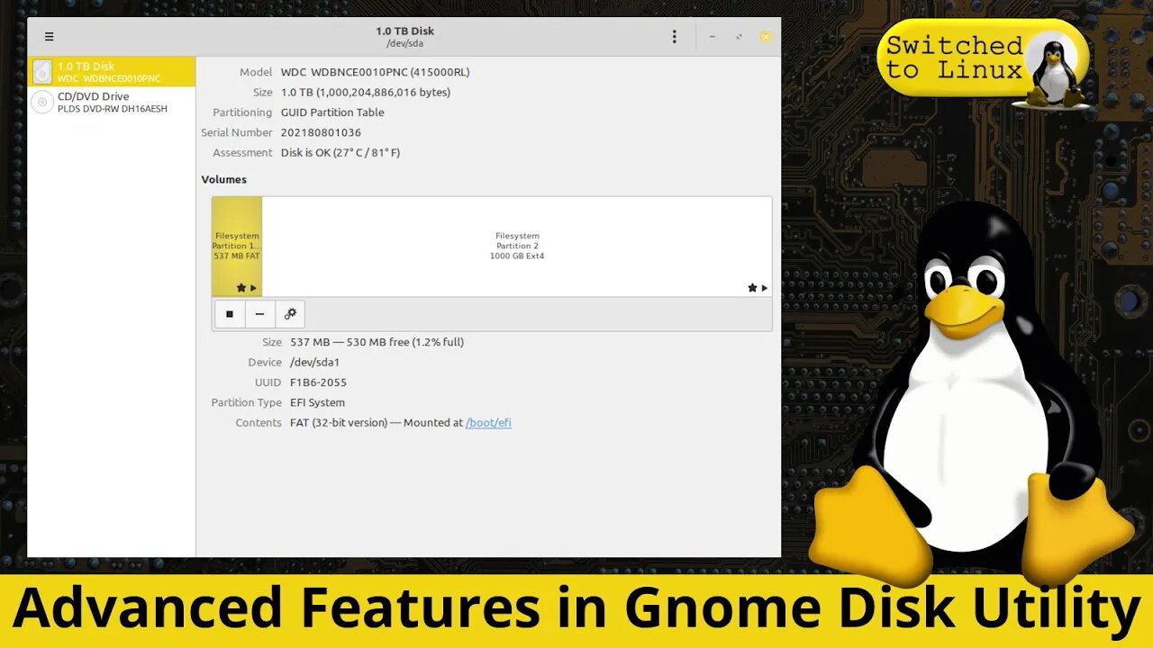 Advanced Features in Gnome Disk Utility | Linux Software