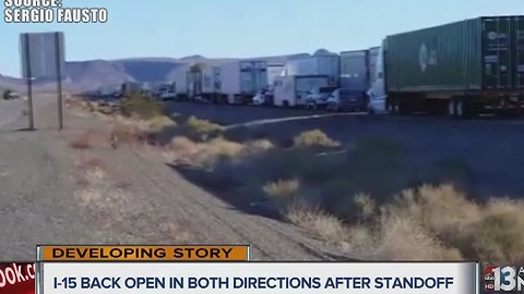 Interstate 15 back open in both directions after standoff