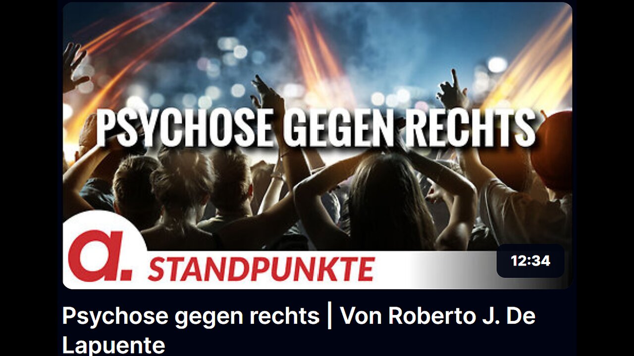 May 29, 2024..🇪🇺👉APOLUT-STANDPUNKTE👈🇪🇺..🥇..🇩🇪🇦🇹🇨🇭🇪🇺 ..☝️🧠.. Psychose gegen rechts ｜ Von Roberto J． De Lapuente