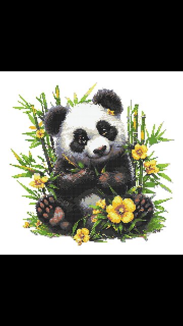 GIANT PANDA Cross Stitch Pattern by Welovit | welovit.net | #welovit
