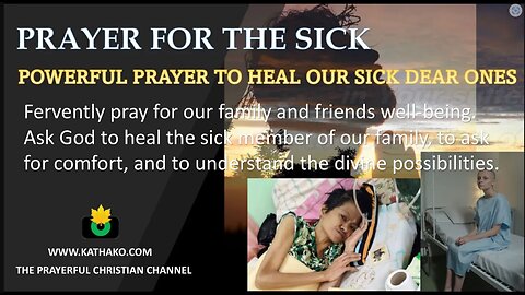 Prayer-Heal the sick woman (Man's voice), sickness healing, get well wish, sickness be gone!