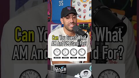 Do You Know What AM and PM Stand For?! #shorts #question #time #guessinggame #acronyms #language
