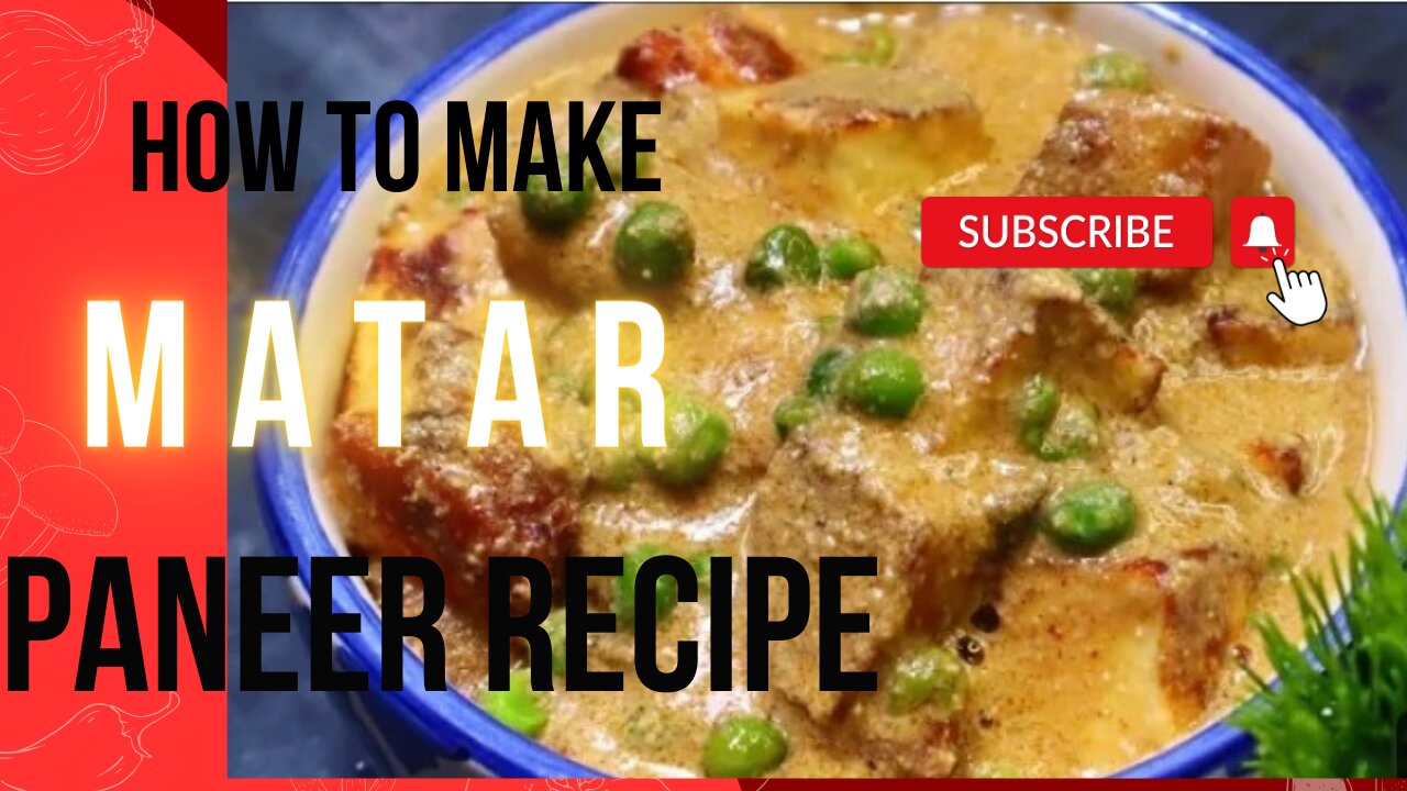 How to make matar paneer recipe 😋