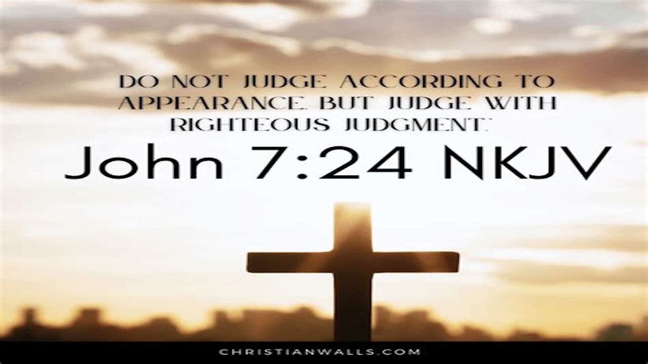 Deal With The Sin In Your Life First Then You Can Have Proper Judgement